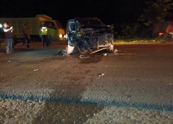 Lakalantas di Jalinsum Asahan, Truk Tangki dan Kijang Krista Ringsek
