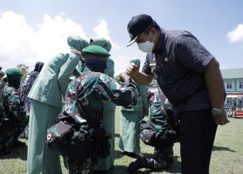 Hadiri Upacara Pengantaran Satgas Yonif 126/KC ke Perbatasan Papua, Wabup Asahan: Selamat Menjalankan Tugas