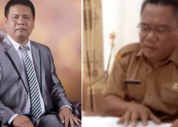 Ketua DPRD Asahan Baharuddin Harahap (kiri), Sekwan Syahrul Efendi (kanan)