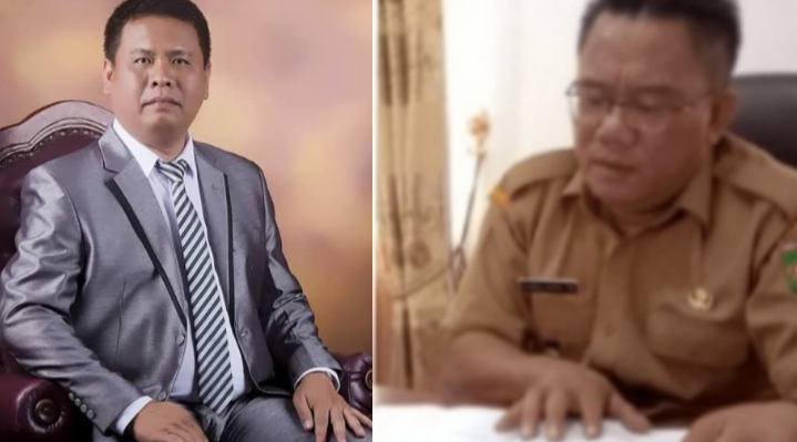 Ketua DPRD Asahan Baharuddin Harahap (kiri), Sekwan Syahrul Efendi (kanan)
