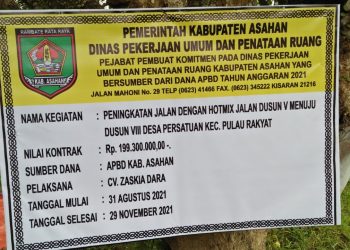 Banyak Agegrat Aspal yang Lepas, Pengaspalan Hotmix Jalan di Pulau Rakyat Asahan Dikritik Warga