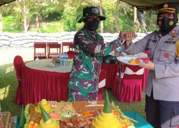 DanYonif 126/KC Terkesan Atas Surprise HUT TNI ke-76 Tahun dari Polres Asahan