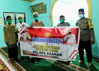 Wujudkan Insan Bertakwa, Polres Asahan Gelar Gerakan Subuh Keliling Dakwah Kamtibmas