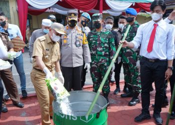 Bupati Asahan Hadiri Apel Gelar Pasukan Operasi Zebra Toba 2021 dan Pemusnahan 62 Kg Sabu