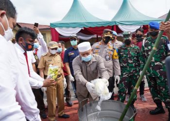 Dihadapan Bupati dan Ketua PN, Kapolres Asahan Rebus 62 kg Sabu