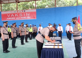 Jabatan 6 Perwira Polres Tanjungbalai Disertijab, Ini Pesan Kapolres
