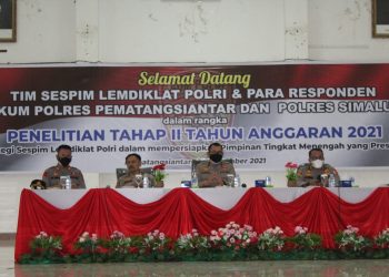 Kapolres Pematangsiantar Apresiasi Penelitian Tahap II Tahun 2021 Tim Sespim Lemdiklat Polri