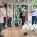 Hore, Warga Desa Sei Lendir yang Divaksin Terima Sembako dari Polsek Sei Kepayang
