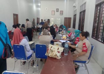 492 Warga Simpang Empat Asahan Divaksin Polres Asahan