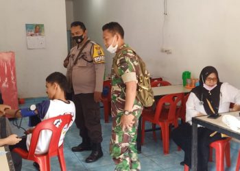 Waka Polsek Bandar Pulau Iptu J Sitorus Pimpin Monitoring Vaksinasi