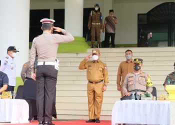 Plt Walikota Tanjungbalai Pimpin Apel Gelar Pasukan Operasi  Lilin Toba – 2021 