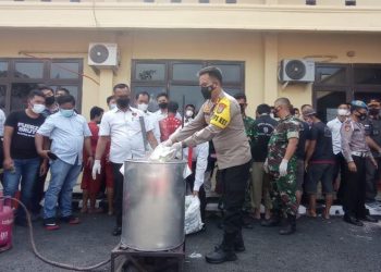 Polres Tanjungbalai Musnahkan Sabu, Ekstasi dan H5