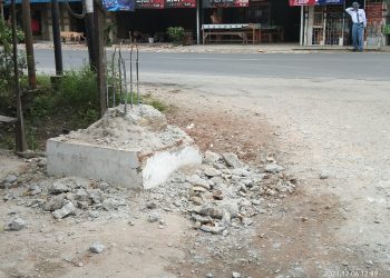 Gapura Desa Gajah Asahan Kembali Roboh, Dihantam Eskalator