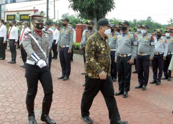 Wakil Bupati Pimpin Apel Gelar Pasukan Operasi Kepolisian Terpusat Lilin Toba 2021 Polres Asahan