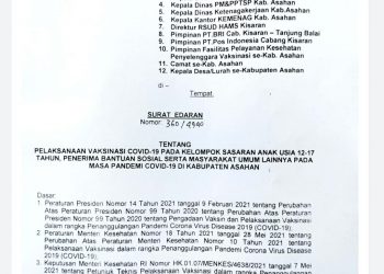 Pemkab Asahan Akan Beri Sanksi Warga yang Tak Ikuti Vaksinasi Covid-19