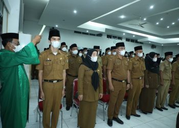 Jelang Malam Pergantian Tahun 2021-2022, Sekda Lantik 223 Pejabat di Asahan