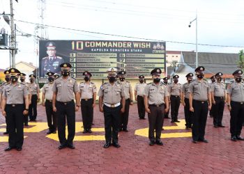 32 Personil Polres Tanjungbalai Naik Pangkat