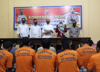 Polres Labuhanbatu Ringkus 16 Tersangka Narkoba 