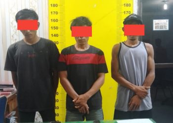 Dikibusi Warga, 3 Pria Tersangka Narkoba Ini Diringkus Personel Polres Asahan 