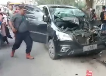 Mobil yang dinaikki anggota DPRD Tanjungbalai