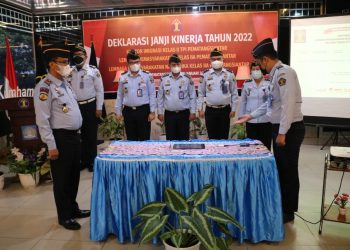 Lapas Kelas IIA Pematangsiantar Deklarasi Janji Kinerja Tahun 2022