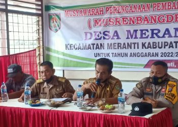 Musrenbang Desa Meranti, Camat Anjurkan Usulan Perbaikan Fasilitas Umum