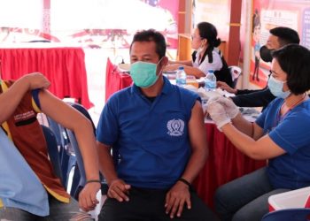 300 WBP Lapas Kelas IIA Pematangsiantar Divaksinasi