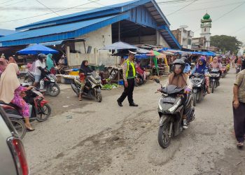 Personel Polsek Air Joman Imbau Masyarakat Terapkan Prokes