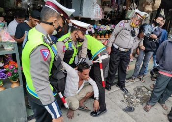 Kantongi Sabu, Azmi Tanjung Diamankan Personil Sat Lantas Polres Tanjungbalai 