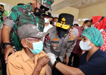 Kapolres Pematangsiantar Sambut Kunker Kapolda Sumut dan Pangdam I BB, Gebyar Vaksinasi Lanjutan Booster