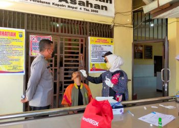 Para Tahanan di RTP Polres Asahan di Sweb Rapid Tes Antigen