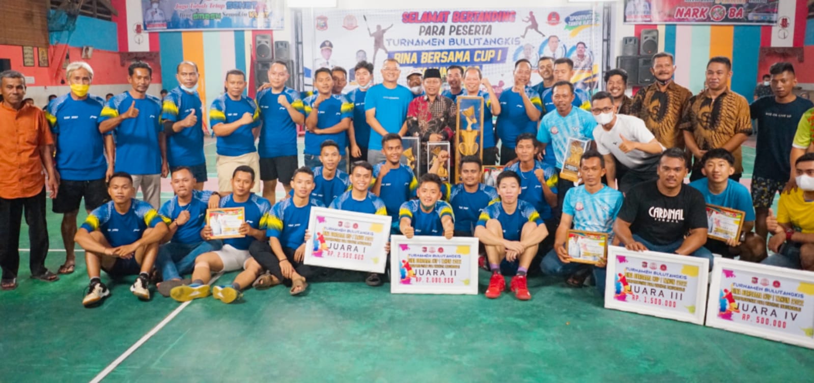 PB Kemuning A Juara Turnamen Bulutangkis PB Bina Bersama Cup I Kota Tanjungbalai
