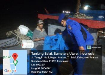 Satpol Airud Awasi Kapal yang Hilir Mudik di Perairan Asahan