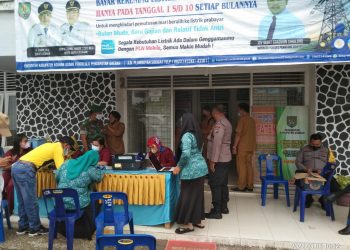 Camat Meranti Gelar Vaksinasi Sekaligus Lomba Membuat Nasi Tumpeng