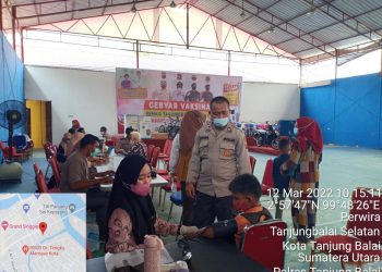 Kejar Target 70 Persen Dosis – 2, GOR Polres Tanjungbalai Setiap Hari Dibuka Untuk Pelayanan Vaksin