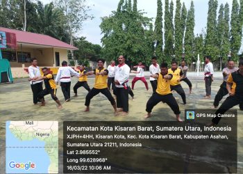 Keren, Personel Polres Asahan Latihan Pencak Silat Merpati Putih