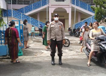 Beri Rasa Nyaman untuk Warga yang Beribadah, Personel Polres Tanjungbalai Amankan Rumah Ibadah