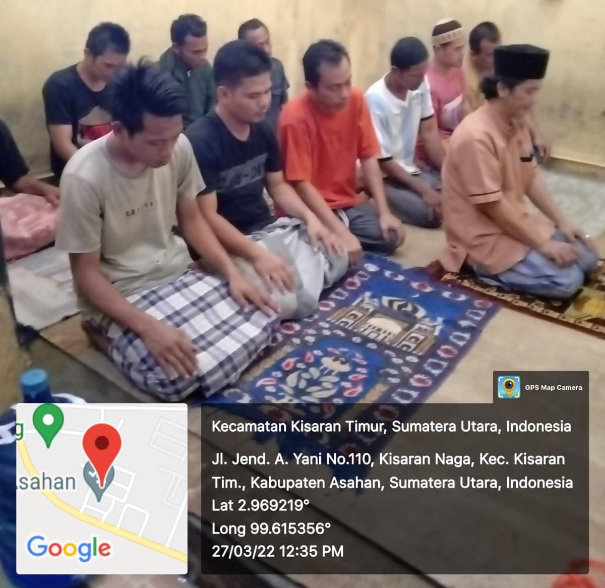 Mantap, Para Tahanan di Polres Asahan Diajak Sholat Zuhur
