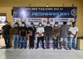 Gerebek Kampung Narkoba, Polres Tanjungbalai Amankan 7 Pria dan 2 Wanita 