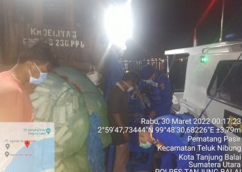 Saat Memasuki Perairan Tanjungbalai, KM Jelita-3 Langsung Diperiksa Tim Regu II Sat Pol Airud Polres Tanjungbalai
