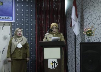 Wakil Bupati Labuhanbatu Hj Ellya Rosa Siregar saat memberikan arahan pada kegiatan tersebut.