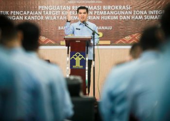 Kunker ke Kanwil Kumham Sumut, Bane Raja Manalu Ajak Tingkatkan Pelayanan Publik