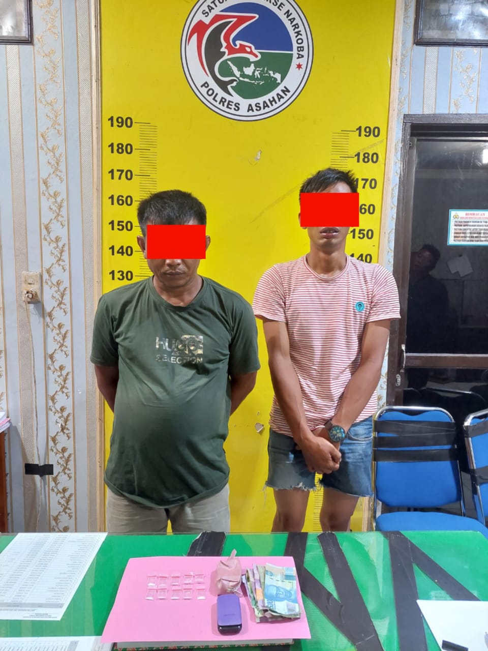 Dua Pria Pengedar Sabu di Desa Air Batu Asahan Diringkus