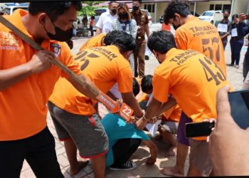 19 Tersangka Penganiayaan dan Pembunuhan Peragakan 34 Adegan Dalam Rekontruksi