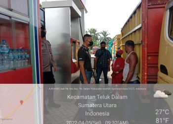 Polsek Simpang Empat Polres Asahan Monitoring SPBU