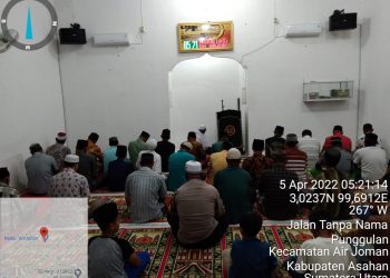 Polsek Air Joman Polres Asahan Gasuling Damas di Mesjid Nurul Amin*