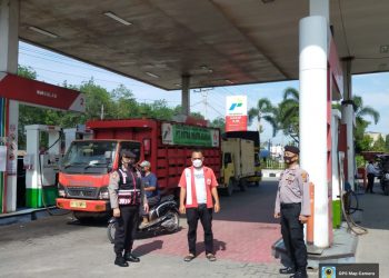 Personel Samapta Polres Asahan Rutin Monitoring dan Pengawasan di SPBU
