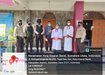 Personel Polres Asahan Amankan Perayaan Ibadah Jumat Agung di Sejumlah Gereja