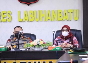 Wabup Labuhanbatu Ikuti Rakor Virtual Persiapan Lebaran 2022