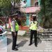 Saat Hari Raya Paskah, Satlantas Polres Tanjungbalai Gatur Lantas, Bagikan Masker dan Sosialisasikan Vaksin Kepada Jemaat Gereja